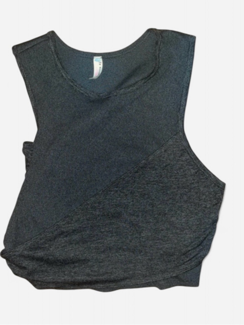 Free People Charcoal Two-Tone Muscle Tank